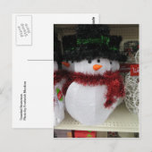 Tinseled Snowman Postkarte (Vorne/Hinten)