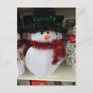 Tinseled Snowman Postkarte