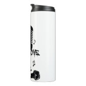 Tinta derramada forma Microfono en Negro Thermosbecher (Nach rechts gedreht)