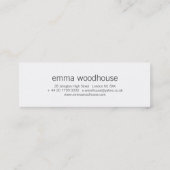 Tintagel Schloss Mini Visitenkarte (Rückseite)