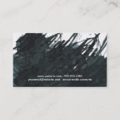 Tinte 2 | Schwarz Visitenkarte (Rückseite)