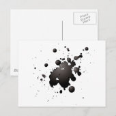 Tinte 3d platsch postkarte (Vorne/Hinten)