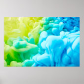 Tinte abstrakt im Wasser, Hintergrund,dr Poster (Vorne)