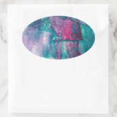 Tinte Abstrakt verschüttet Ovaler Aufkleber (Tasche)