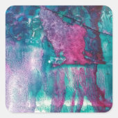 Tinte Abstrakt verschüttet Quadratischer Aufkleber (Vorderseite)