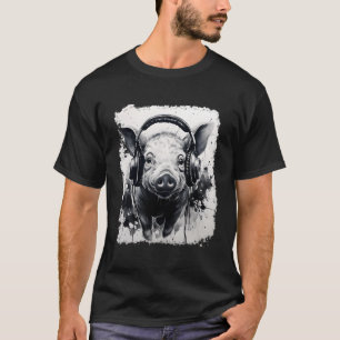 Tinte Art Splash Animal Pig T-Shirt