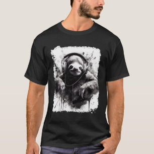 Tinte Art Splash Animal Sloth T-Shirt