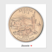 Tinte-Aufkleber für den Staat Arizona Quarter Aufkleber (Blatt)