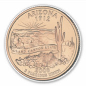 Tinte-Aufkleber für den Staat Arizona Quarter Aufkleber (Vorderseite)
