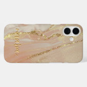 Tinte aus Alkohol Glitter-Monogramm-Etasche - Mate Case-Mate iPhone Hülle (Rückseite (Horizontal))