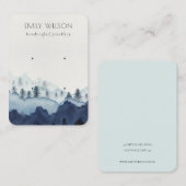 Tinte Blue Navy Pine Wood Mountain 2 Earring Displ Visitenkarte (Vorne/Hinten)