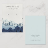 Tinte Blue Navy Pine Woods Earring Necklace Displa Visitenkarte (Vorne/Hinten)