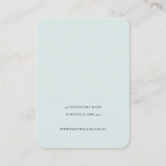 Tinte Blue Navy Pine Woods Mountain Hairpin Displa Visitenkarte (Rückseite)