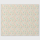 Tinte Blume Wrapping Paper | Retro-Frühlingsfarben Geschenkpapier (Flach)