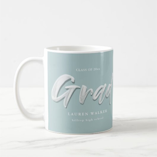 Tinte Bold Script Graduate Light Blue Coffee Tasse (Links)