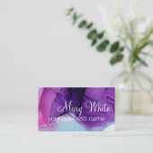 Tinte Cloud Swirl Trendy Modern Blue Lila Violet Visitenkarte (Stehend Vorderseite)