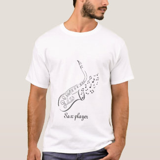 Tinte des Saxophone-Stift-n, die T-Shirt zeichnet