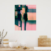 "Tinte" Digitale Abstrakte Kunst Poster (Küche)