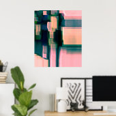 "Tinte" Digitale Abstrakte Kunst Poster (Heimbüro)