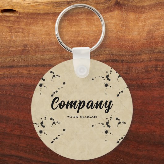 Tinte Drop Effect Firmenname Schlüsselanhänger (Vorderseite)