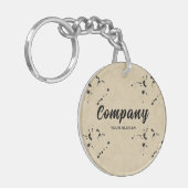 Tinte Drop Effect Firmenname Schlüsselanhänger (Vorderseite links)