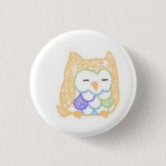 Tinte: Eule (Farbe) Button (Vorderseite)