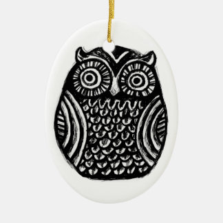 Tinte- Eule-Ornament.. Halloween Weihnachten indiv Keramikornament