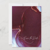 Tinte Flow Wedding Save the Date Burgundy ID762 (Vorderseite)