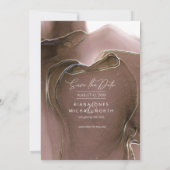 Tinte Flow Wedding Save the Date Taupe ID762 (Rückseite)