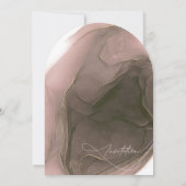Tinte Flow Wedding Taupe Arch ID762 Einladung (Rückseite)