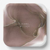 Tinte Flow Wedding Taupe ID762 Pappteller (Vorderseite)