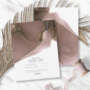 Tinte Flow Wedding Taupe ID762 RSVP Karte