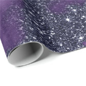 Tinte Flüssige Paint Amethyst Lila Black Glitt Gra Geschenkpapier (Rolleneckpunkt)