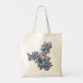 Tinte Futurismus Blumendesign Tote Bag Tragetasche (Rückseite)
