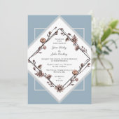 Tinte Gezeichnet Daisies Hochzeitseinladung Einladung (Stehend Vorderseite)