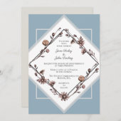 Tinte Gezeichnet Daisies Hochzeitseinladung Einladung (Vorne/Hinten)