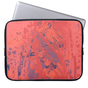 Tinte handgemalte Malerei. Abstrakte Wandkunst. Kr Laptopschutzhülle