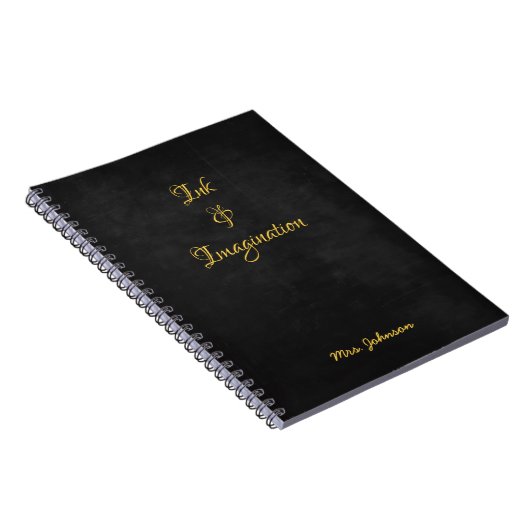 Tinte & Imagination Gold und Schwarz Notizblock (Rechte Seite)