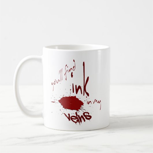 Tinte in meinen Adern Tasse (Links)