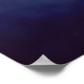 Tinte in Wasser Abstrakte Fotografie Poster (Ecke)
