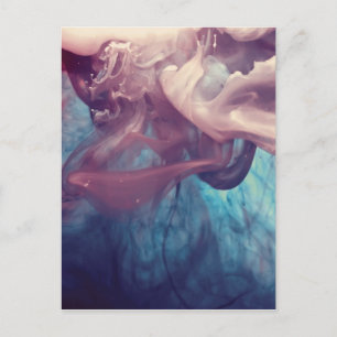 Tinte in Wasser Abstrakte Fotografie Postkarte