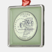Tinte Indiana Staat Quarter Ornament Aus Metall (Links)
