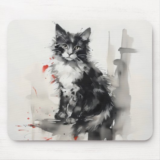 Tinte Kitten Natur Mousepad (Vorne)