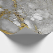 Tinte Kupfer Gold Liquid Paint Gray Schwarz-weiß Geschenkpapier (Ecke)