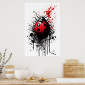 Tinte Ladybug Gemälde Poster (Küche)