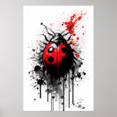 Tinte Ladybug Gemälde Poster (Vorne)