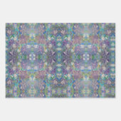 Tinte Lila Haze Floral Wrapping Paper Geschenkpapier Set (Vorderseite)