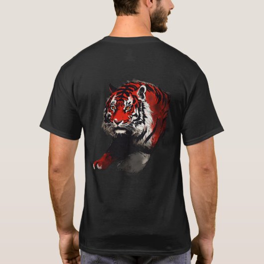 Tinte Majestät: Tiger-Whimsy T-Shirt (Rückseite)