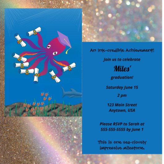 Tinte-ncredible Abschlussfeier Einladung