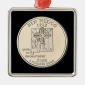 Tinte New Mexico Staat Quarter Ornament Aus Metall (Vorne)